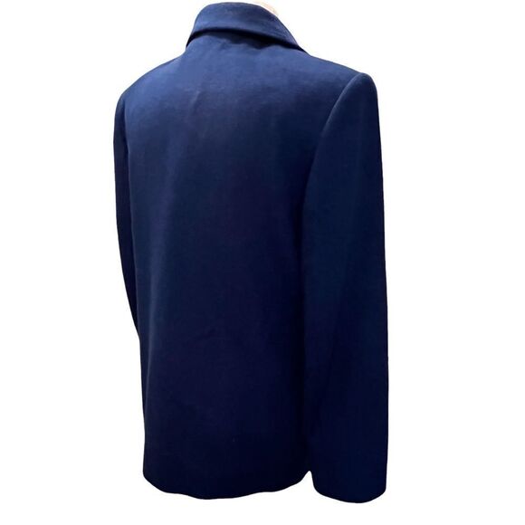 Talbots Navy blue Jacket Wool/Silk & Angora  Made in Italy size 10 - Picture 5 of 11